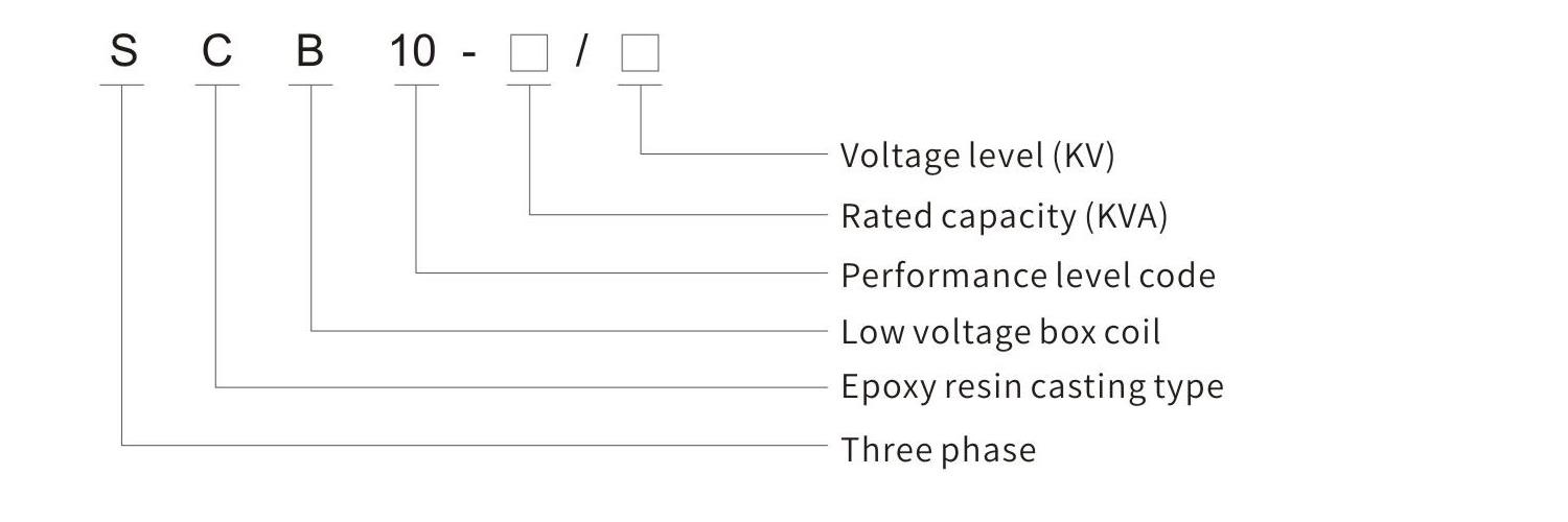 SC(B)10 dry-type power transformer model and meaning diagram