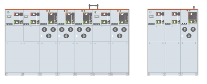 SRM-12 gas-insulated ring main unit cabinet arrangement drawing