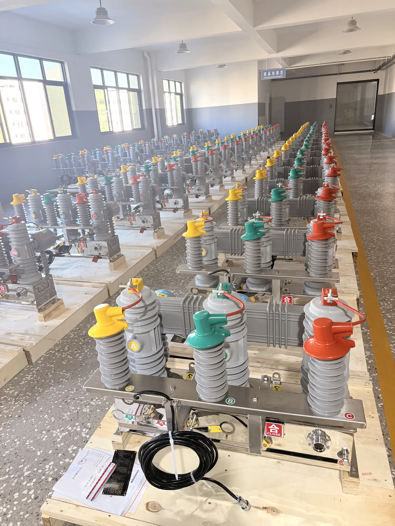 Finished pole-mounted circuit breakers